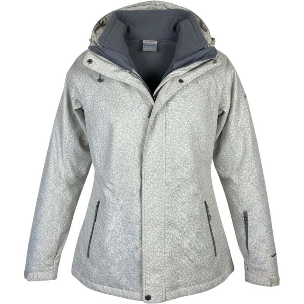 Columbia Interchange Jacket 1X 3-in-1 Winter Ski Snow Rain Parka Geo Print